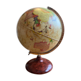 World map, luminous globe