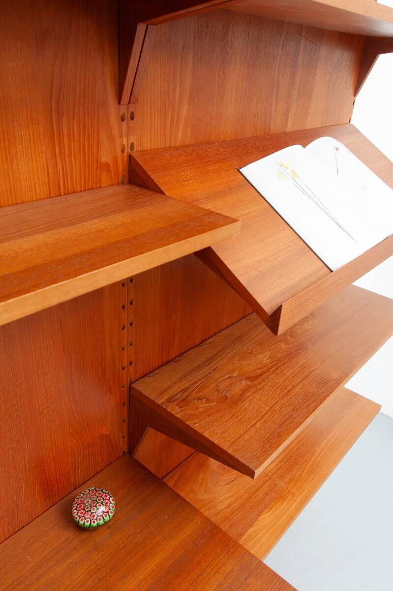 Royal mid-century teak wall unit by Poul Cadovius for Cado, 1960s