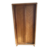 Armoire scandinave bois porte coulissante