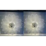 Lot of 2 Glass Sputnik Chandelier Flush Mount, Mazzega Zuccher
