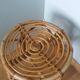Wicker stool, spiral seat, bohemian style