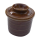 Water butter dish in Berry stoneware