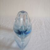 Ancient soliflore vase in bluish glass