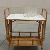 Vintage bamboo and rattan bar service