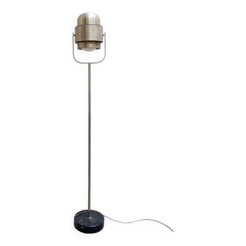 Lampadaire en nickel et marbre par Amedeo Alberini, 1960