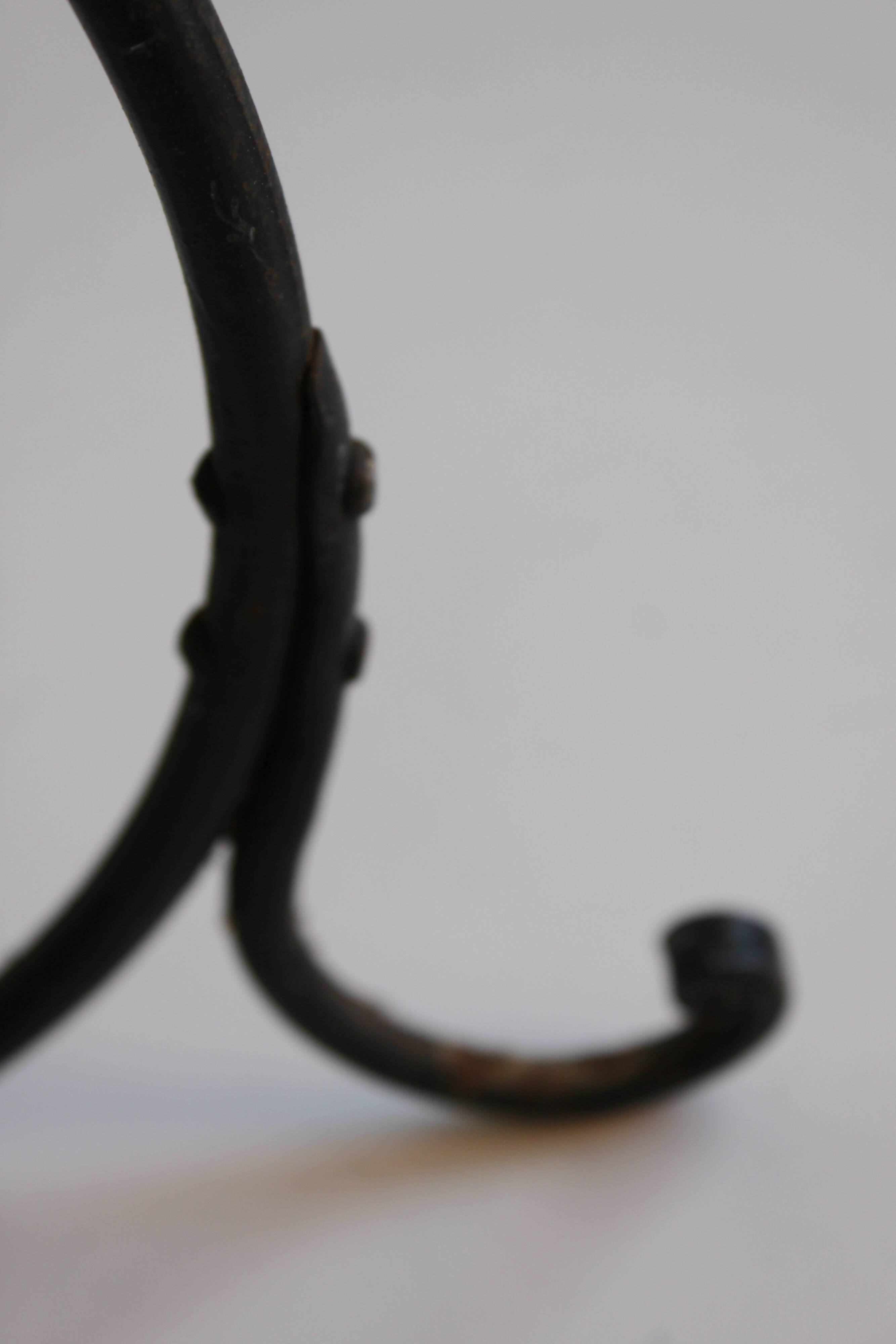 Large Wrought Iron Floor Candelabra, 1950s