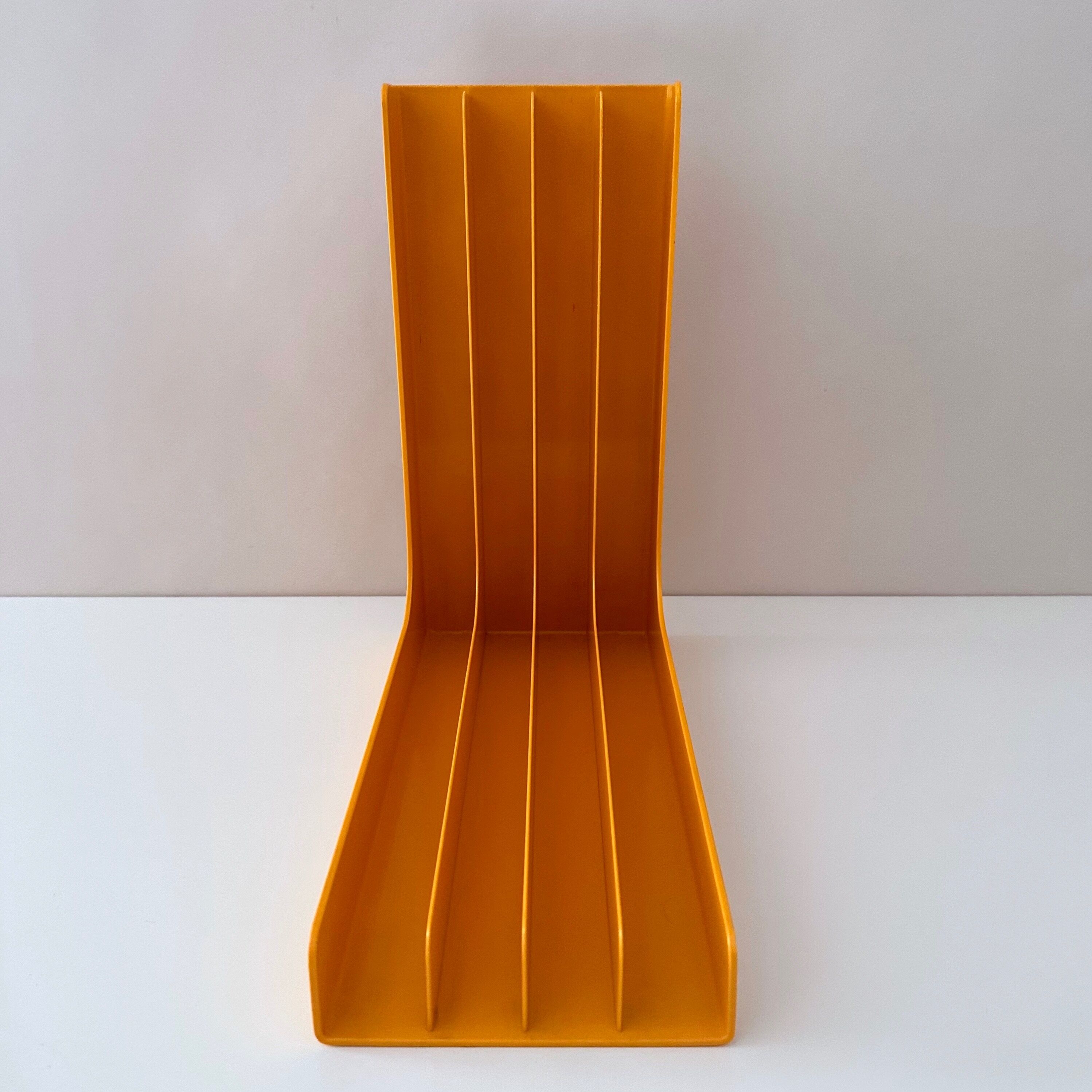 70s record stand Gustavberg yellow, Sweden