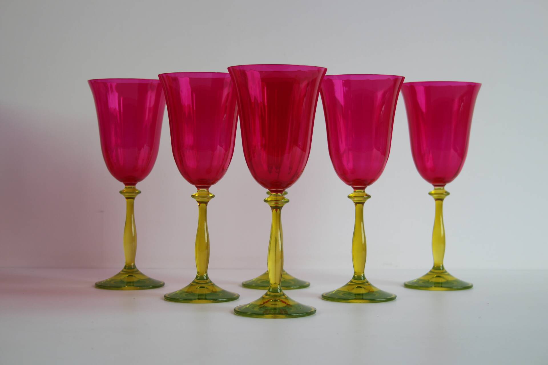 Vintage Crystalex Wine Glasses Set of 6 – Bohemian Glass