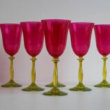 Vintage Crystalex Wine Glasses Set of 6 – Bohemian Glass