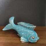 Fish Turquoise Vase 1950 Paby