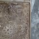 Screen - decorative panel in 3 wings - metal and wood rosettes