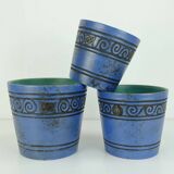 Set of 3 plant pots ceramano pergamon hanns welling 1950s 1960s