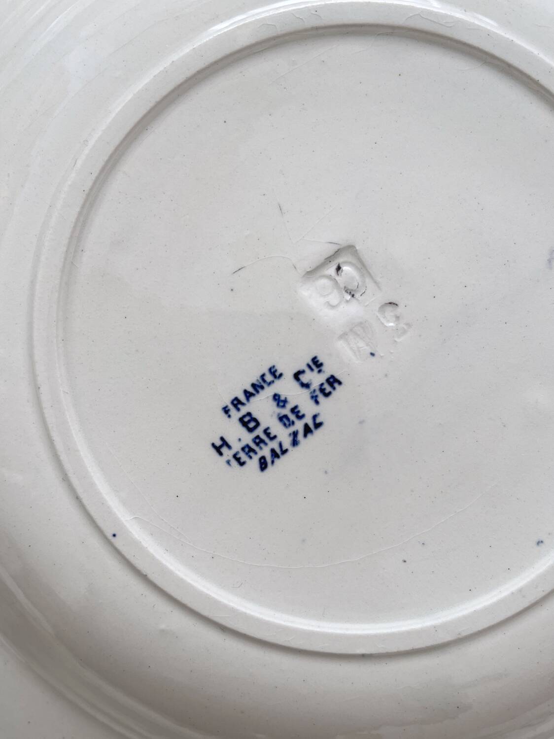 10 earthenware soup plates "Balzac" Choisy le Roi
