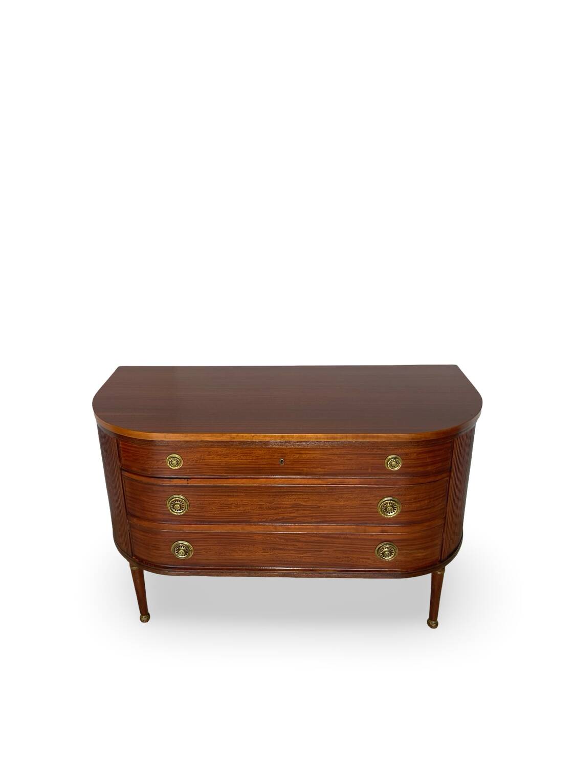 Large half-moon shaped chest of drawers/hall console, 1930s/1940s.