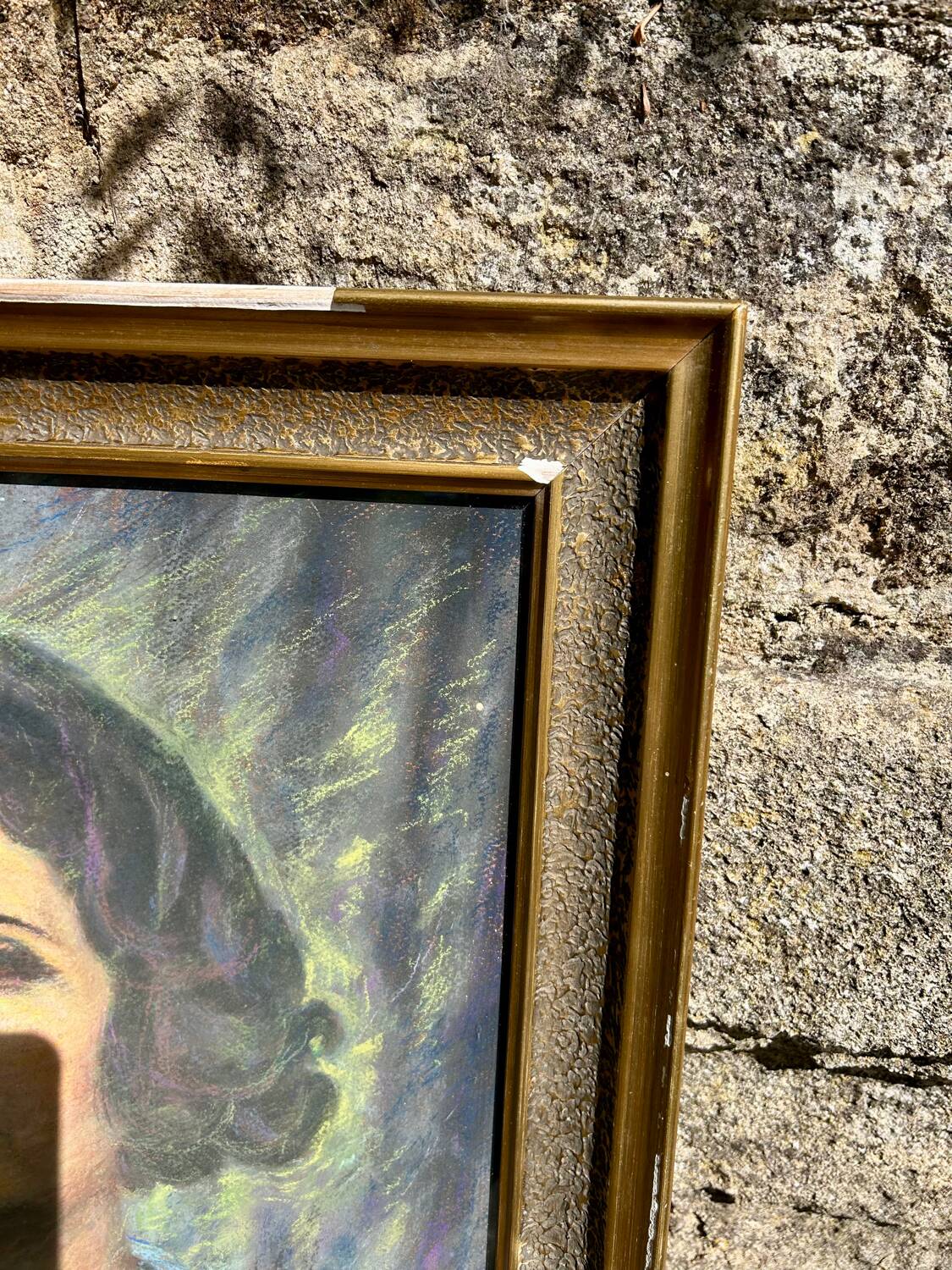 Pastel portrait painting