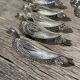 12 silver metal duck knife rests