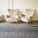 Organic wingback chairs in the 50-60s vintage armchair
