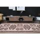1970s vintage Turkish Oushak handmade wool cotton pink runner rug 98x317