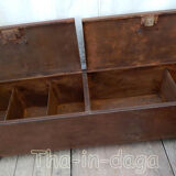 Long industrial metal low cabinet