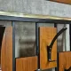 Vintage mid-century modern hallway coat rack with mirror by Alfred Hendrickx for Belform, Belgium, 190 × 80 × 30 cm