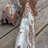 Pair of cast iron fireplace chenets "Children"