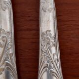 Set of silvered metal cutlery 1/1000th