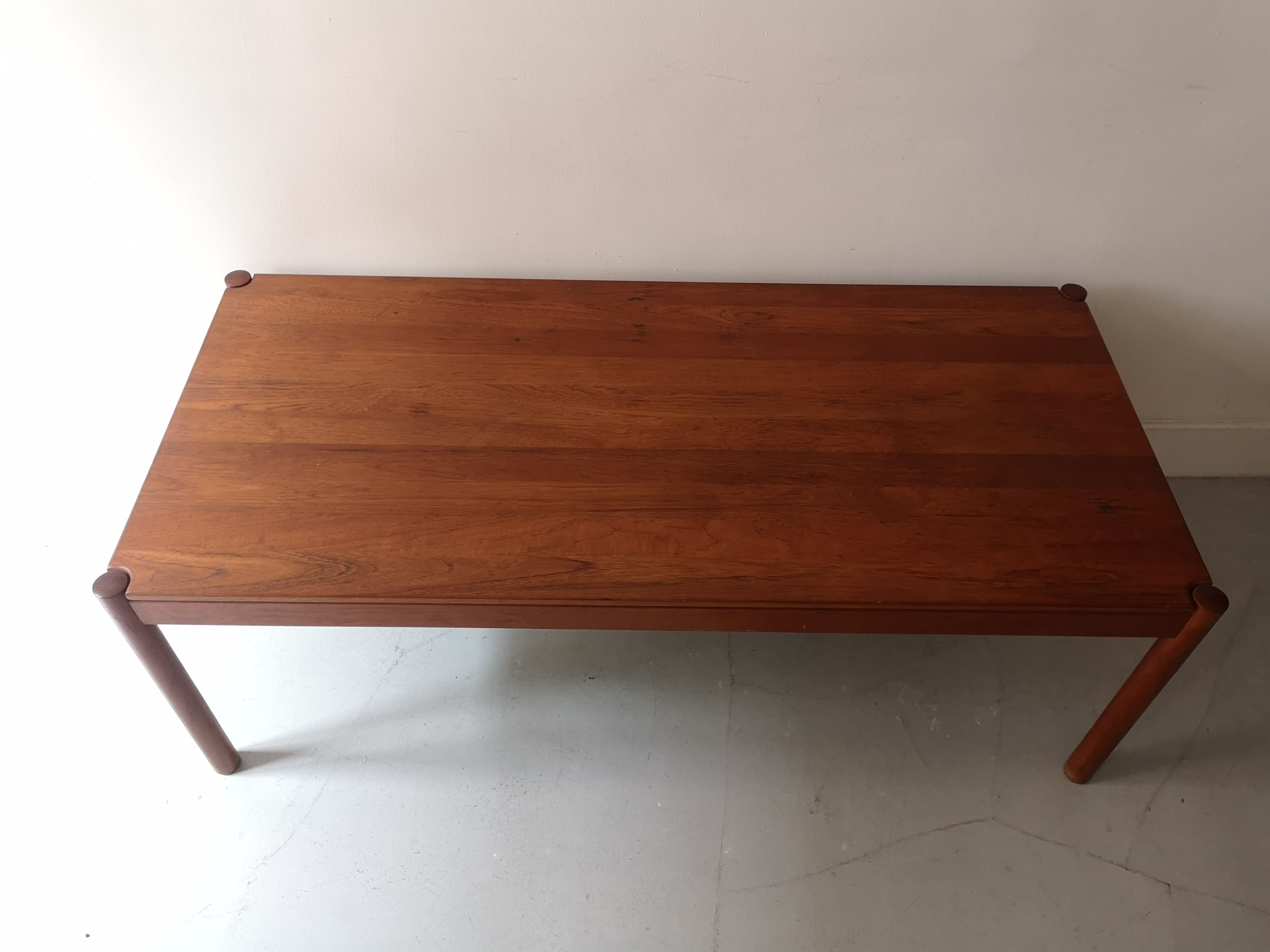 Large Scandinavian teak coffee table M.Olesen, Denmark 1970