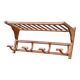 1950s wooden wall coat rack