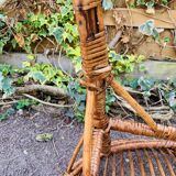 Vintage rattan and wicker armchair
