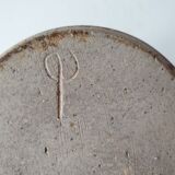 Pyrite stoneware ceramic vase, diabolo shape, signed Monogram Phi