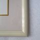 Off-white wooden frame for 242 x 300 mm subject