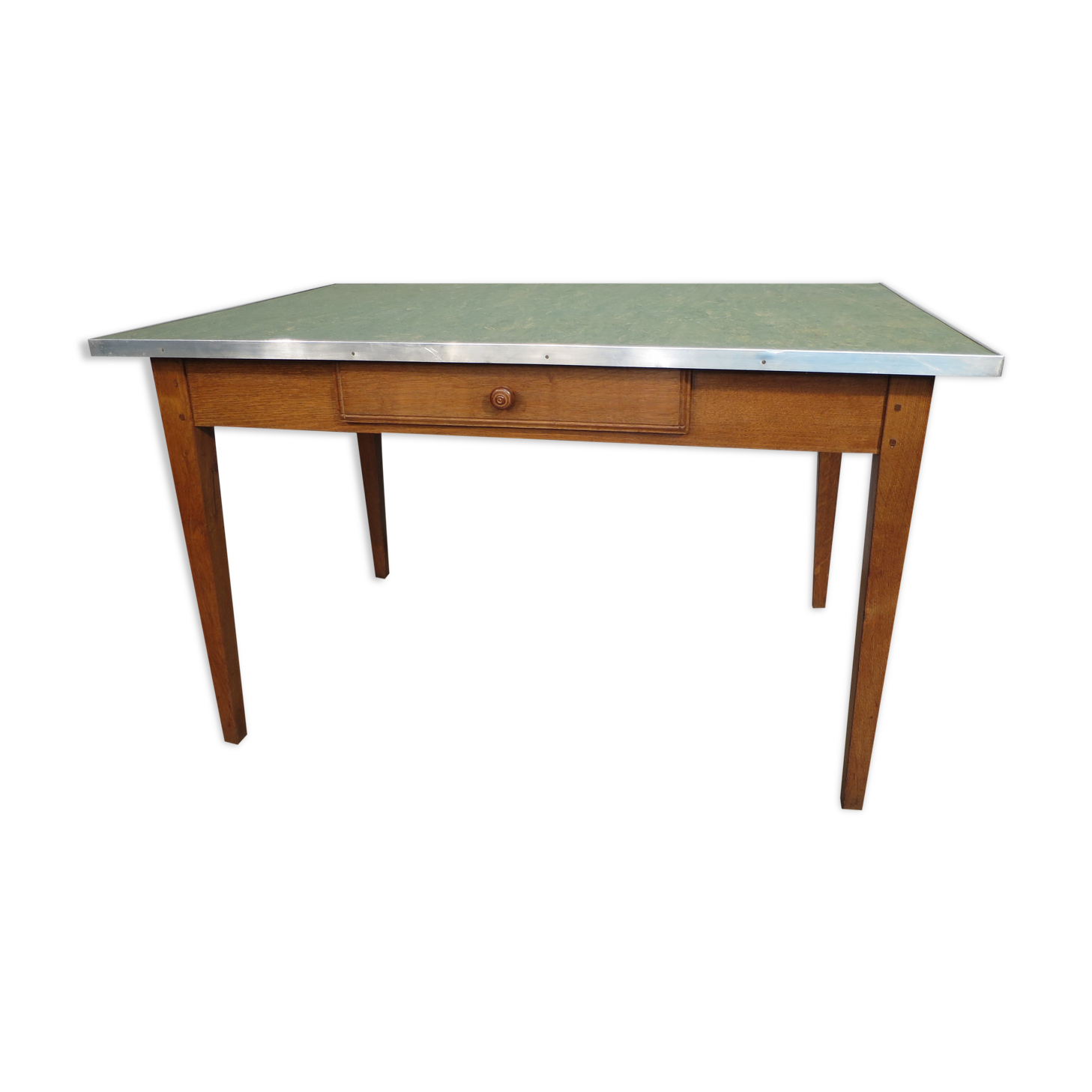 Oak and formica table, 50s