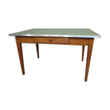 Oak and formica table, 50s