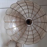 Mother-of-pearl and brass chandelier