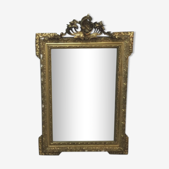 Miroir à fronton de style Louis XV - 113x70cm