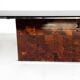 Dining Table by Romeo Rega for Mario Sabot, Burl Wood and Glass, 1970s