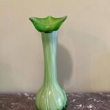Murano green arum vase