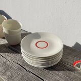 8 Limoges porcelain cups signed Vignaud