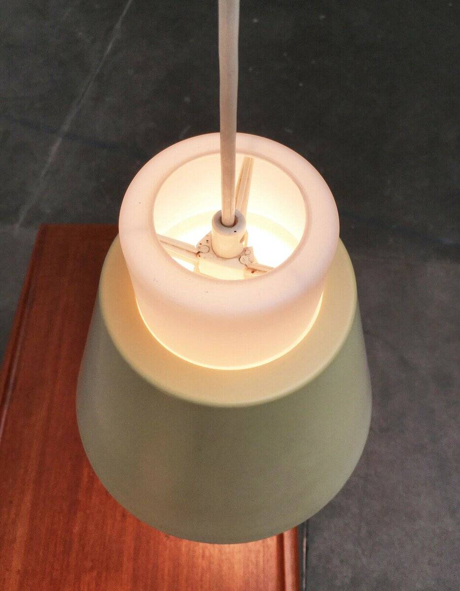 Glass and metal suspensions from the Mid-Century period, set of 2.