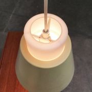 Glass and metal suspensions from the Mid-Century period, set of 2.