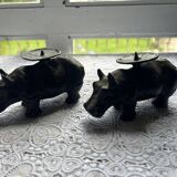 Pair of candle holders