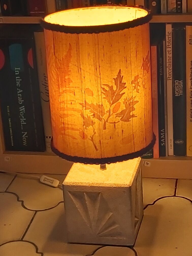 Vintage stone lamp 70s