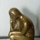 PAIR OF GREENHOUSE BOOKS IN LATON BRONZE EFFECT RODIN'S THINKER