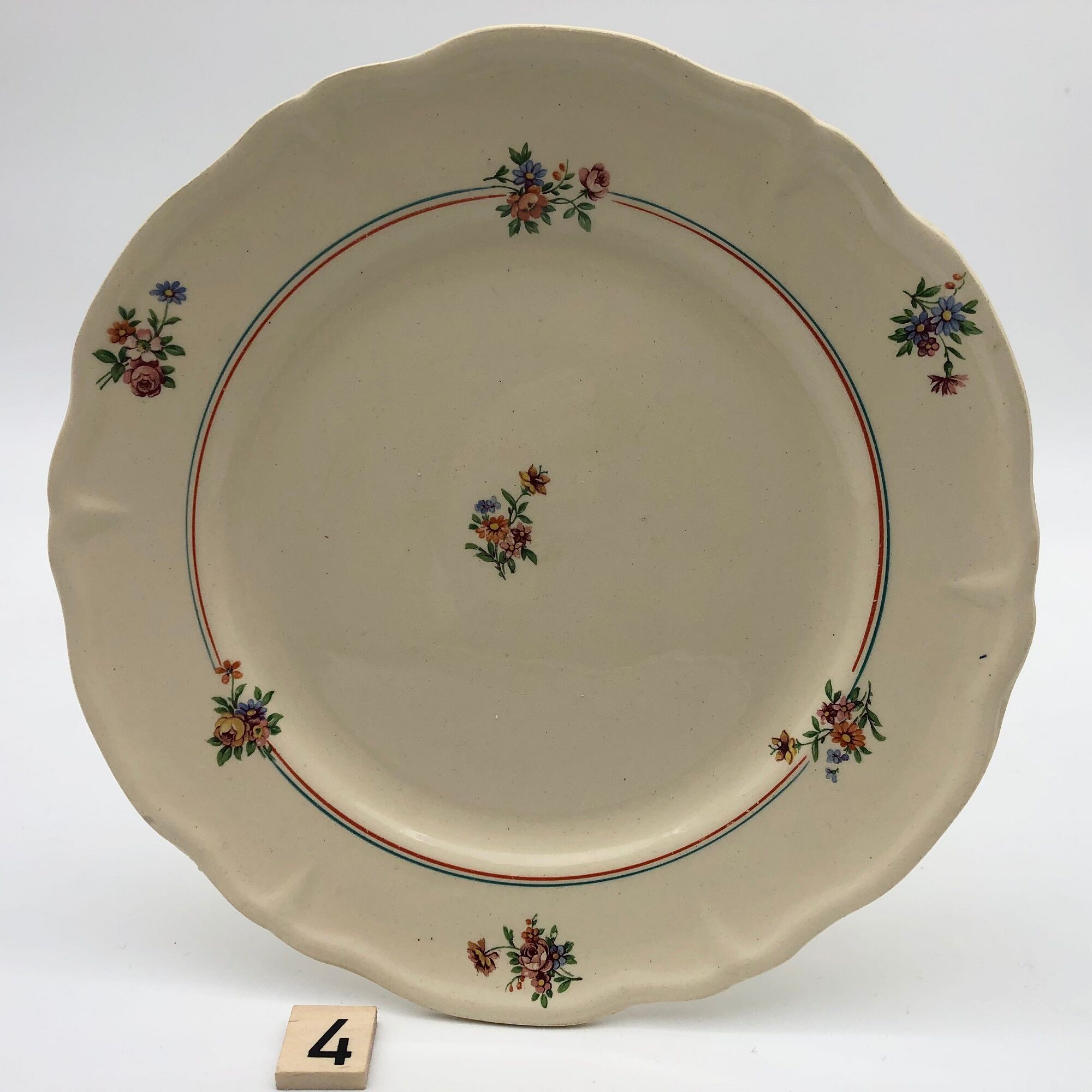 4 Dessert Plates "Moulin des Loups - Beauce model"