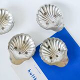 Shell pocket in silver metal, hallmarked, 20th century