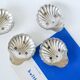 Shell pocket in silver metal, hallmarked, 20th century