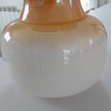 Pendant light in vintage orange and white opaline