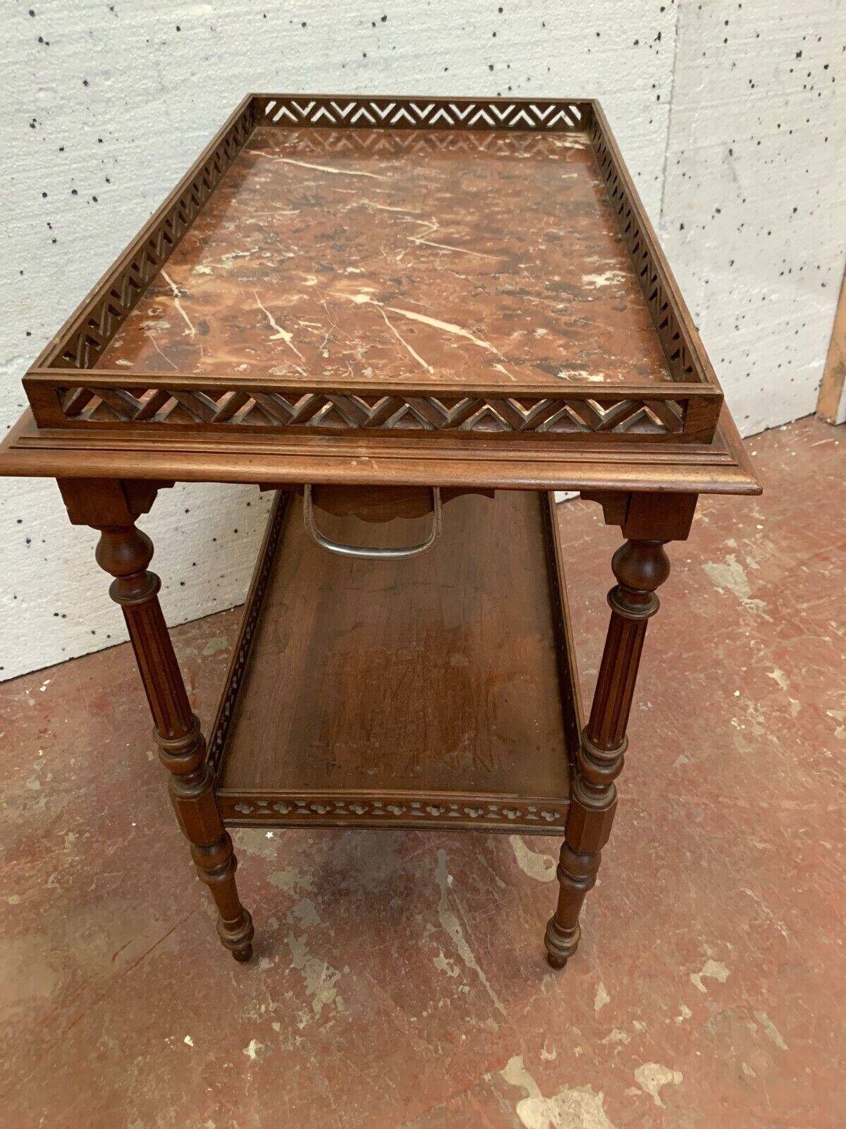 Louis XVI style serving table in carved walnut 20th century Console Tray