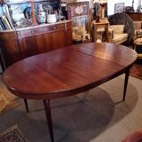 Oval mahogany table with extension cords