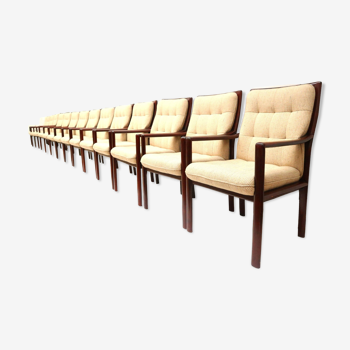 Unique set of 15 vintage armchairs from Lübke made in the 1970s